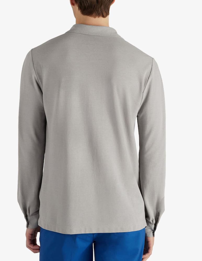 Slowear Ice cotton long sleeve polo - picture 3 Slowear Ice cotton long sleeve polo - picture 3