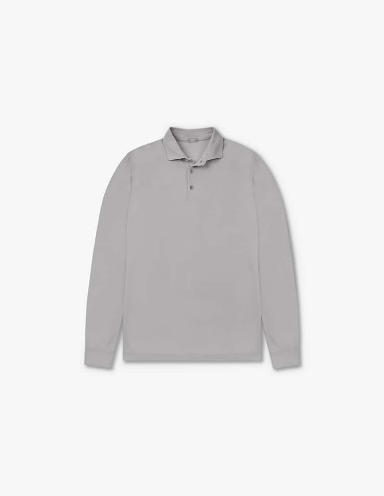 Slowear Ice cotton long sleeve polo - picture 7 Slowear Ice cotton long sleeve polo - picture 7