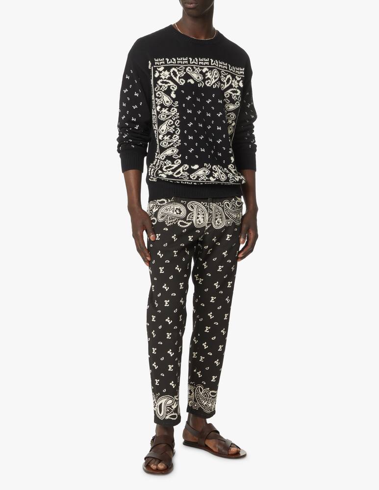 rinascente ETRO Embroidered c neck sweater - black