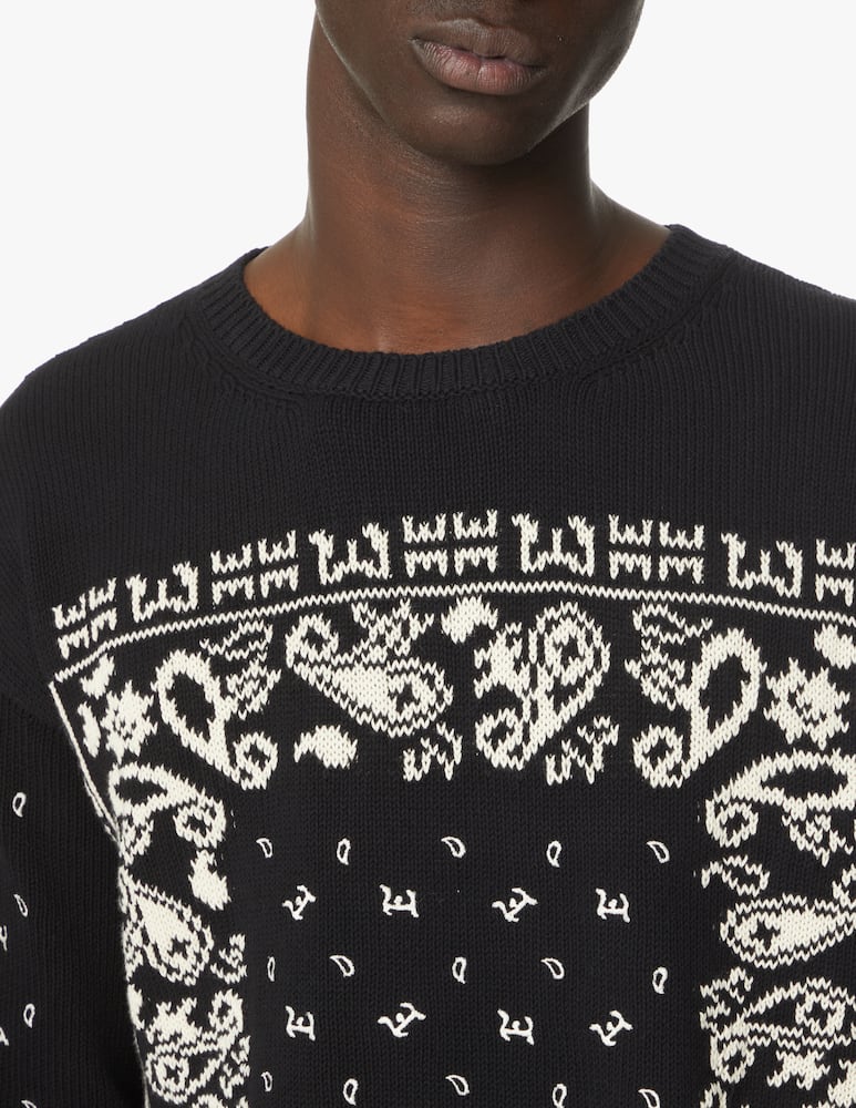 rinascente ETRO Embroidered c neck sweater - black