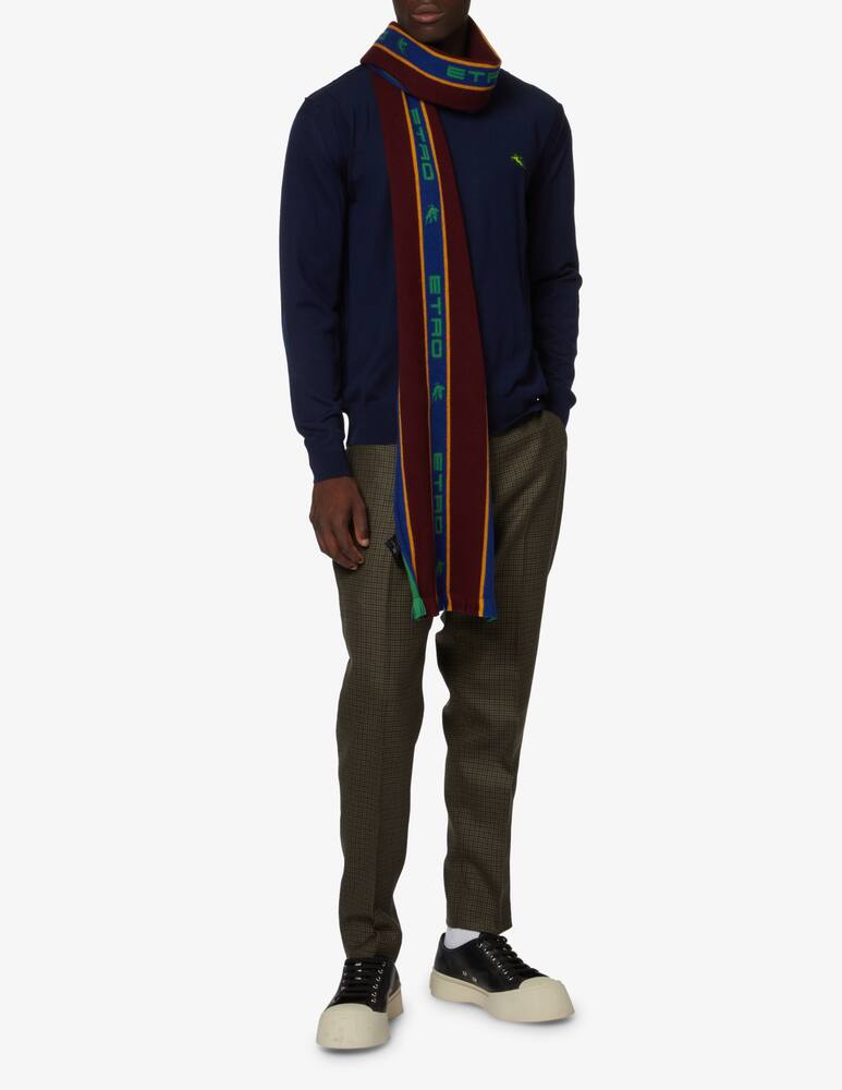 rinascente ETRO Sciarpa a righe logata - Blu