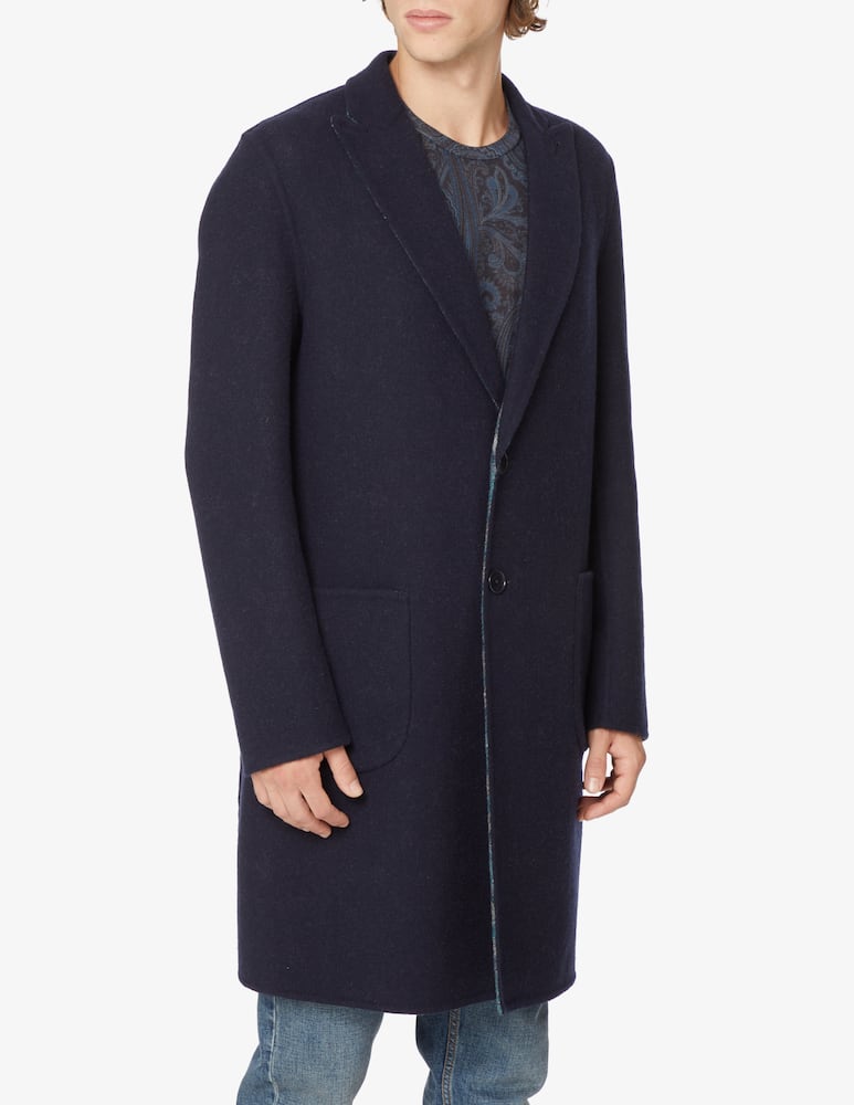 rinascente ETRO Deconstructed reversible coat - Blue