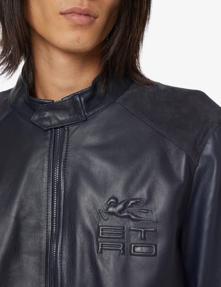 rinascente ETRO Sheep leather biker jacket - Black