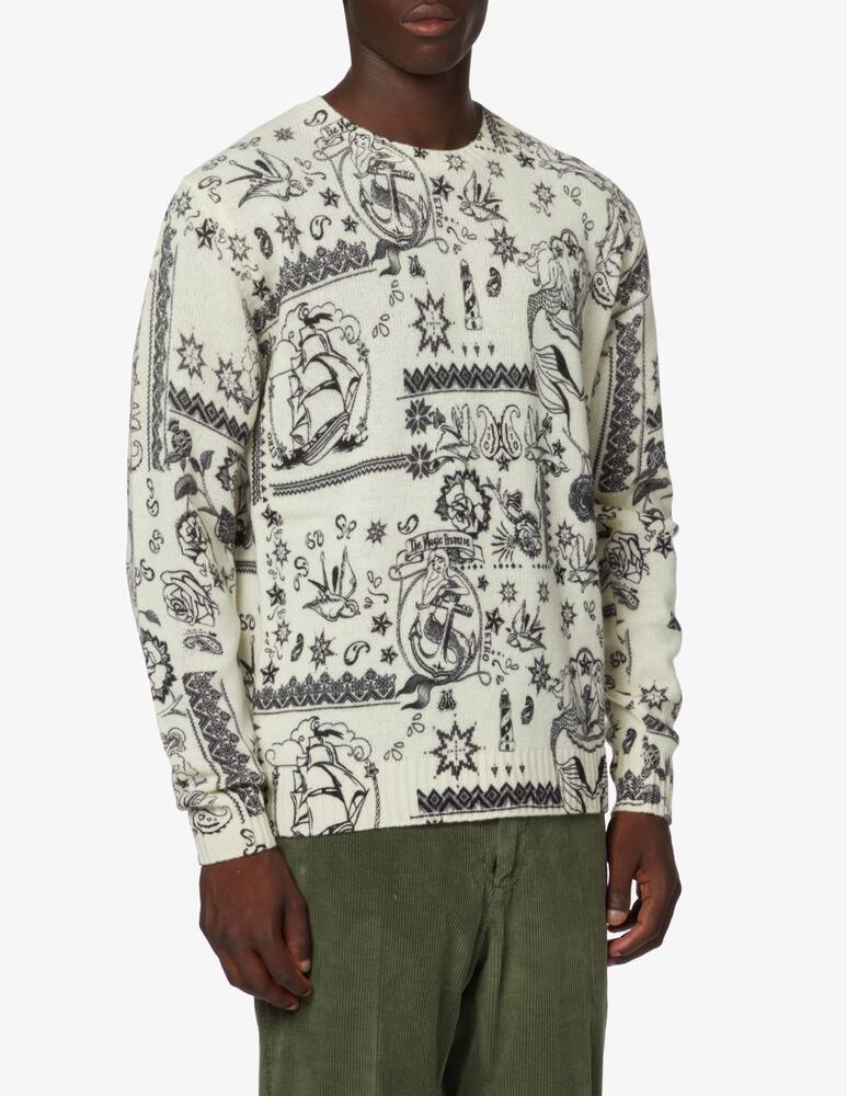 ETRO Maglia girocollo in lana - Bianco - immagine 1