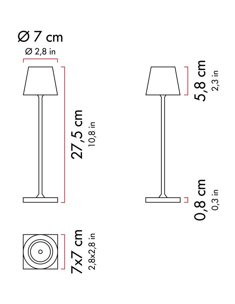 rinascente Zafferano Poldina Pro Micro  Lampada da tavolo