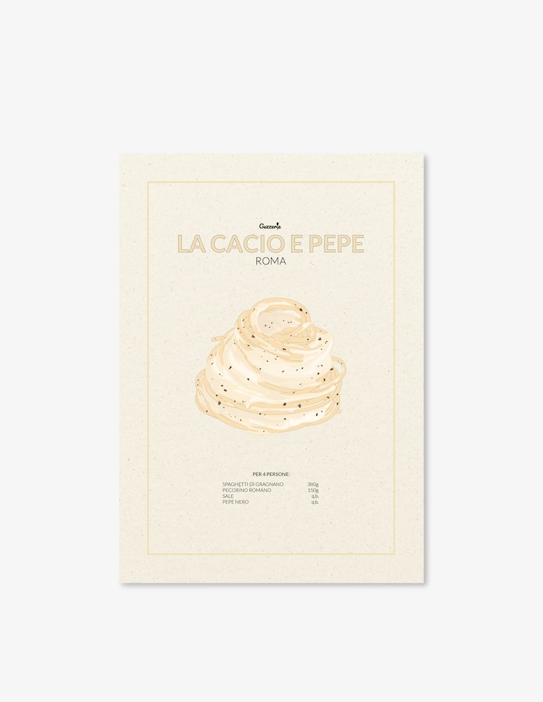 Guzzerie Poster La Cacio e Pepe - immagine 1 Guzzerie Poster La Cacio e Pepe - immagine 1