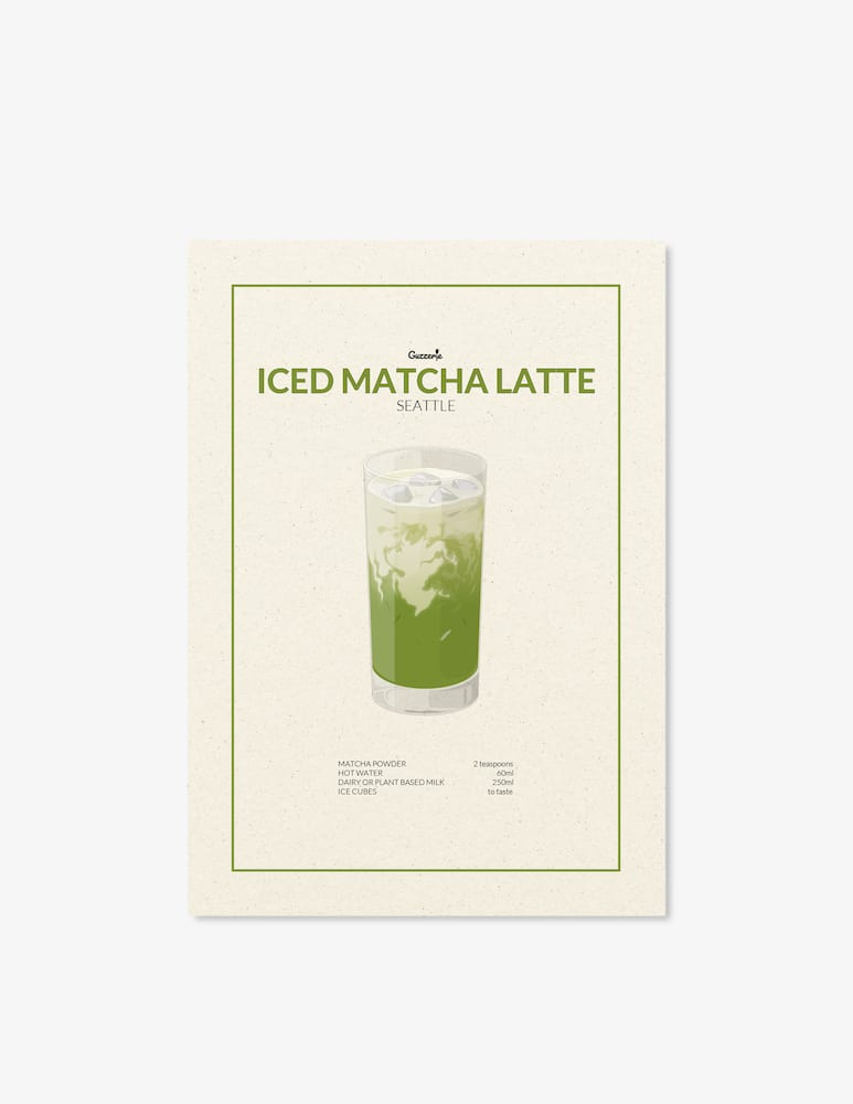 rinascente Guzzerie Iced Matcha Latte Poster