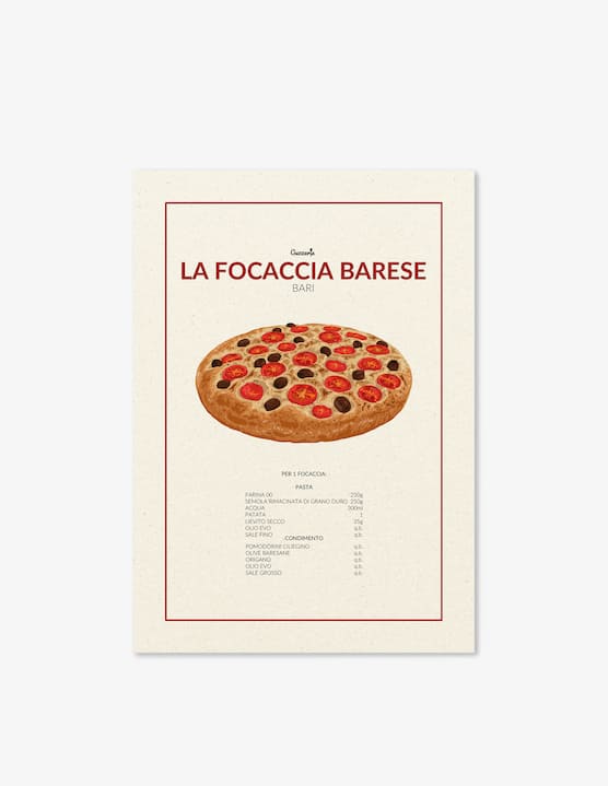 Guzzerie - Poster La Focaccia Barese - €9,90