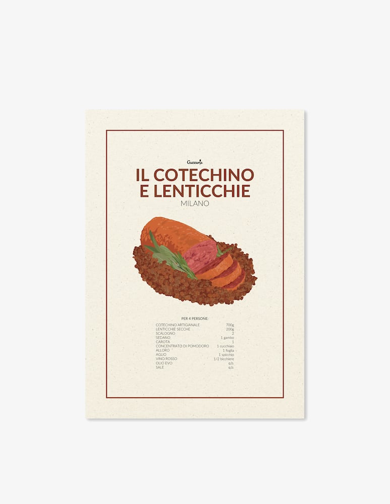Guzzerie Poster Il Cotechini e Lenticchie - immagine 1 Guzzerie Poster Il Cotechini e Lenticchie - immagine 1