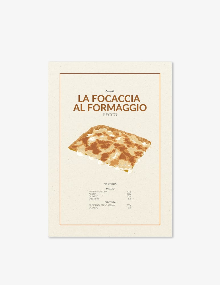Guzzerie Poster La Focaccia al Formaggio - immagine 1 Guzzerie Poster La Focaccia al Formaggio - immagine 1