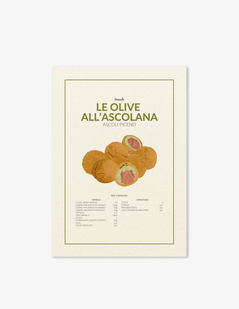 Guzzerie Poster Le Olive All'Ascolana - immagine 1 Guzzerie Poster Le Olive All'Ascolana - immagine 1