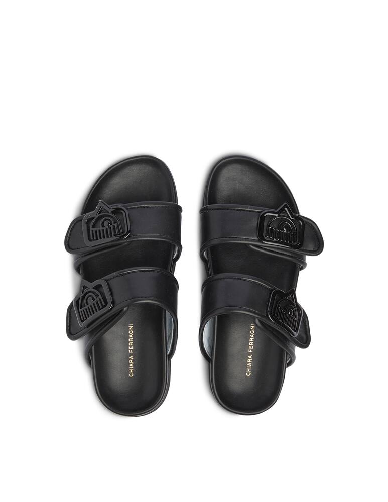 rinascente Chiara Ferragni Flat sandals 2 strips - black