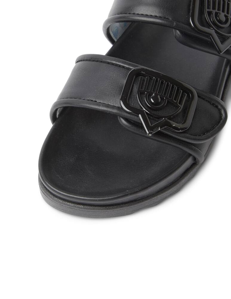 rinascente Chiara Ferragni Flat sandals 2 strips - black