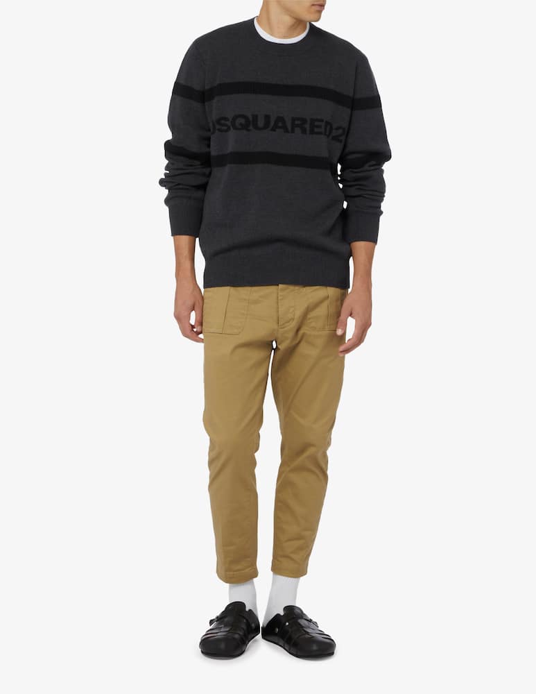 rinascente Dsquared2 Maglia knit logo a righe