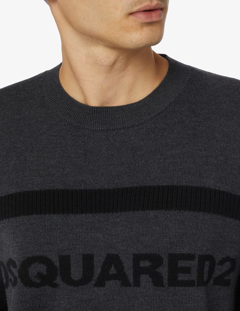 rinascente Dsquared2 Maglia knit logo a righe