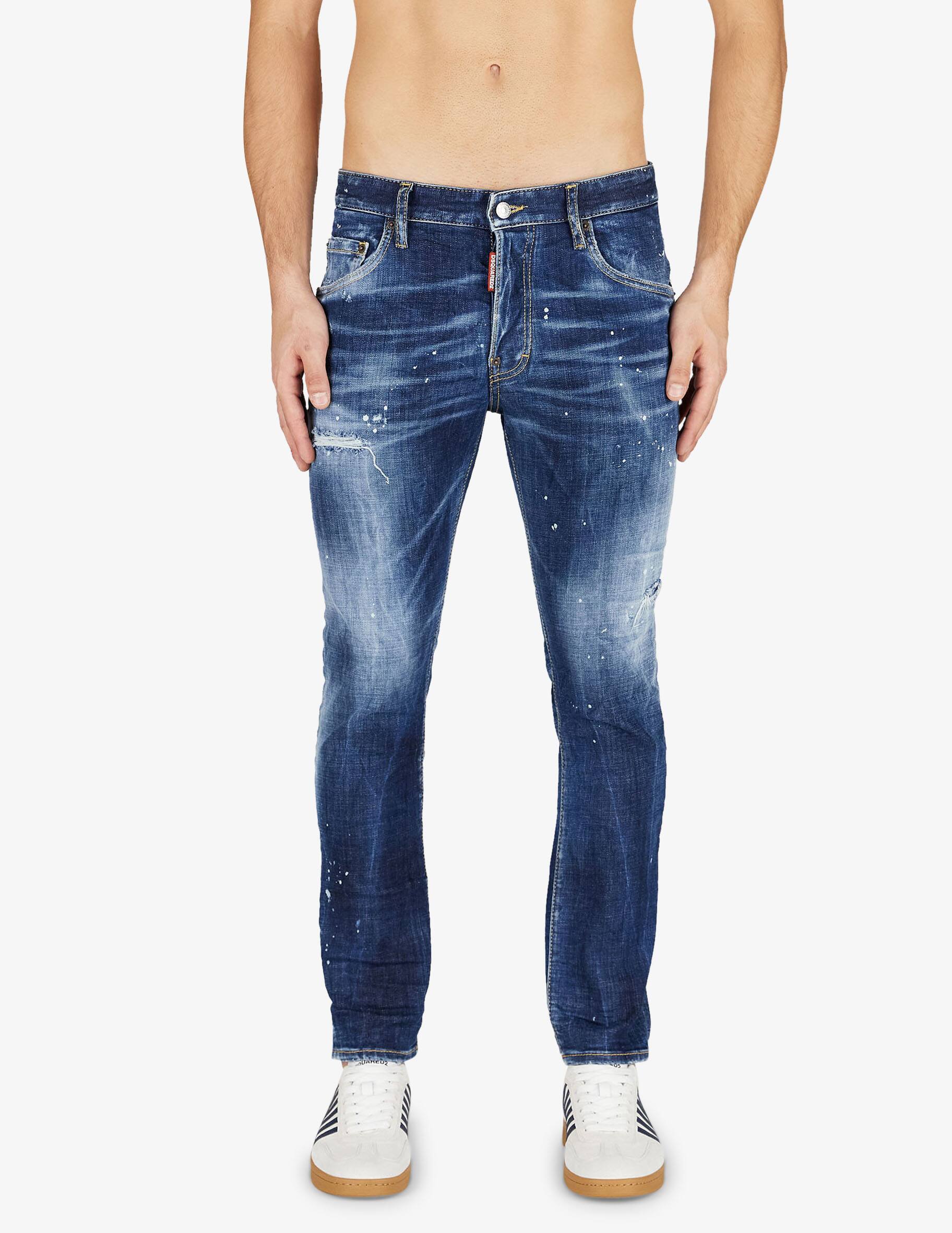 Dsquared2 Slim Fit Graffiti Print Jeans（Shop Dsquared2