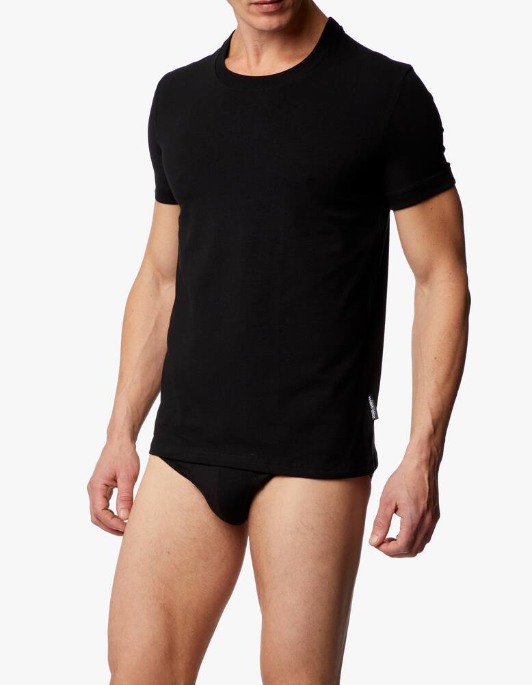 rinascente Dolce & Gabbana Crew-neck t-shirt in stretch cotton - black