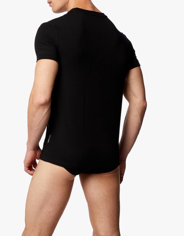 rinascente Dolce & Gabbana Crew-neck t-shirt in stretch cotton - black