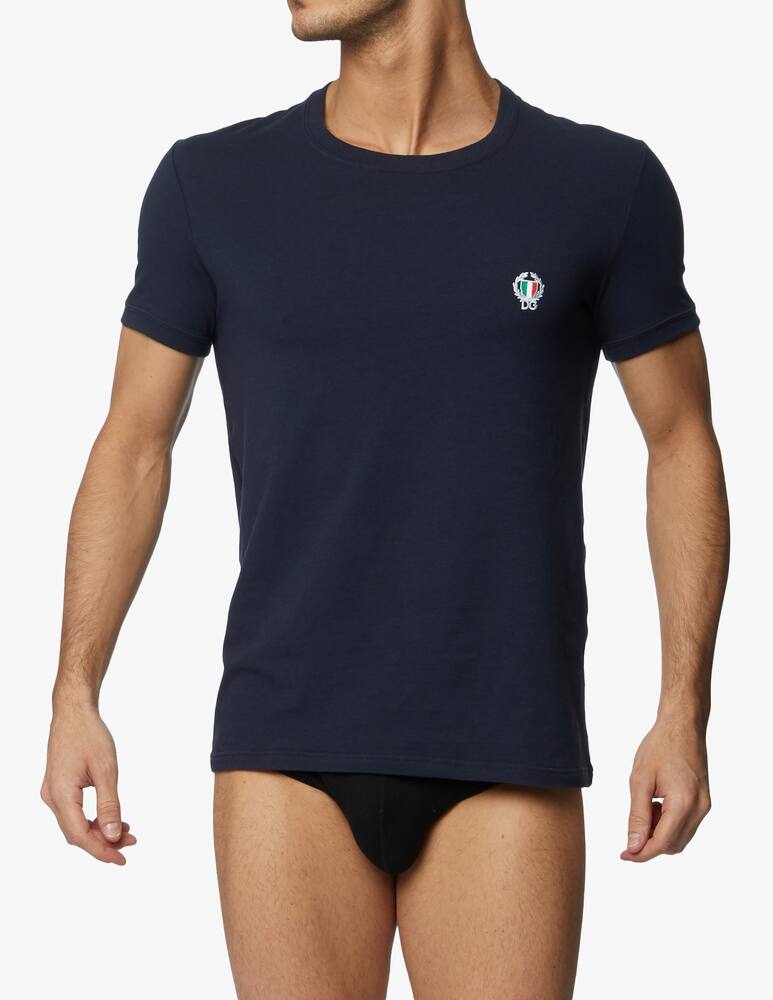 rinascente Dolce & Gabbana Crew neck t-shirt in stretch cotton 