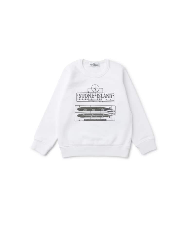 Stone Island Junior Felpa girocollo in cotone - immagine 1 Stone Island Junior Felpa girocollo in cotone - immagine 1