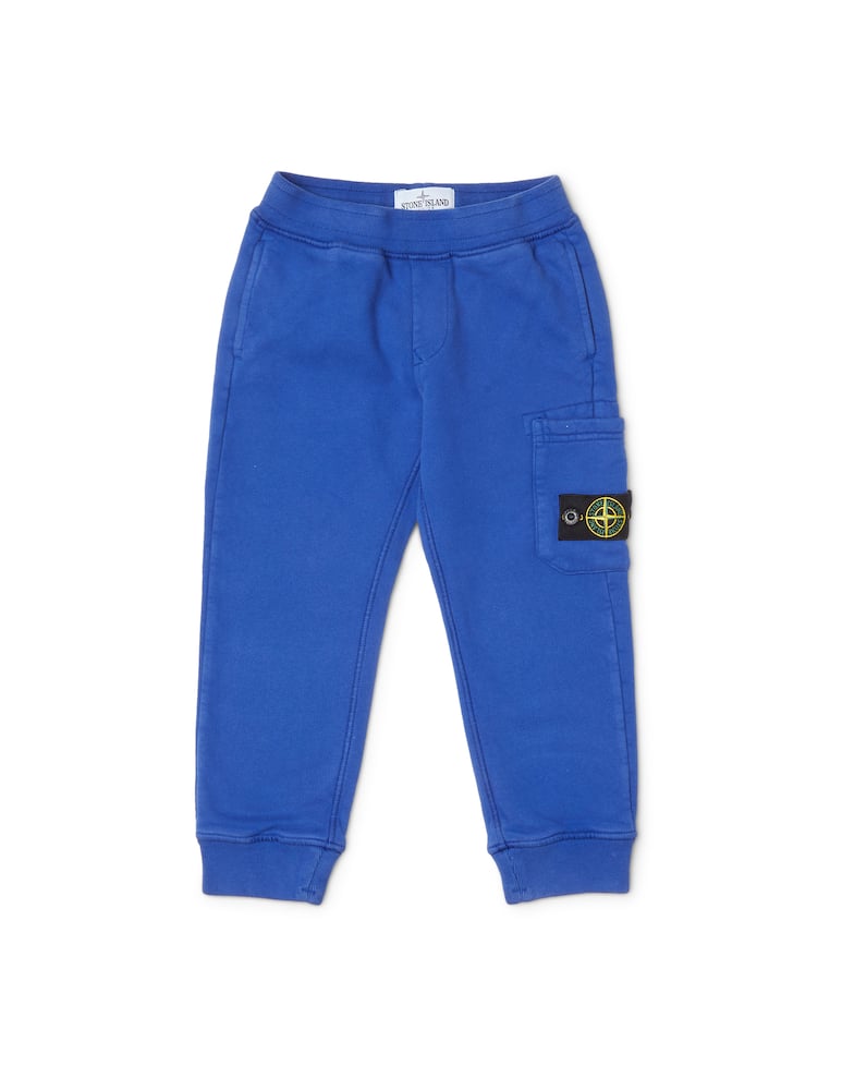 Stone Island Junior Pantaloni fleece in cotone - immagine 1 Stone Island Junior Pantaloni fleece in cotone - immagine 1