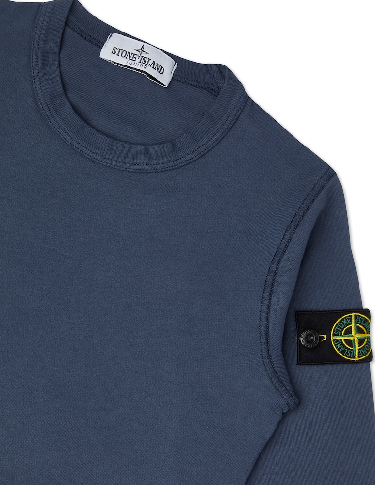 rinascente Stone Island Junior Felpa girocollo in cotone - Blu