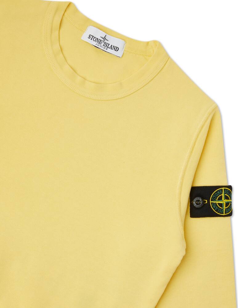 rinascente Stone Island Junior Felpa girocollo in cotone - Giallo