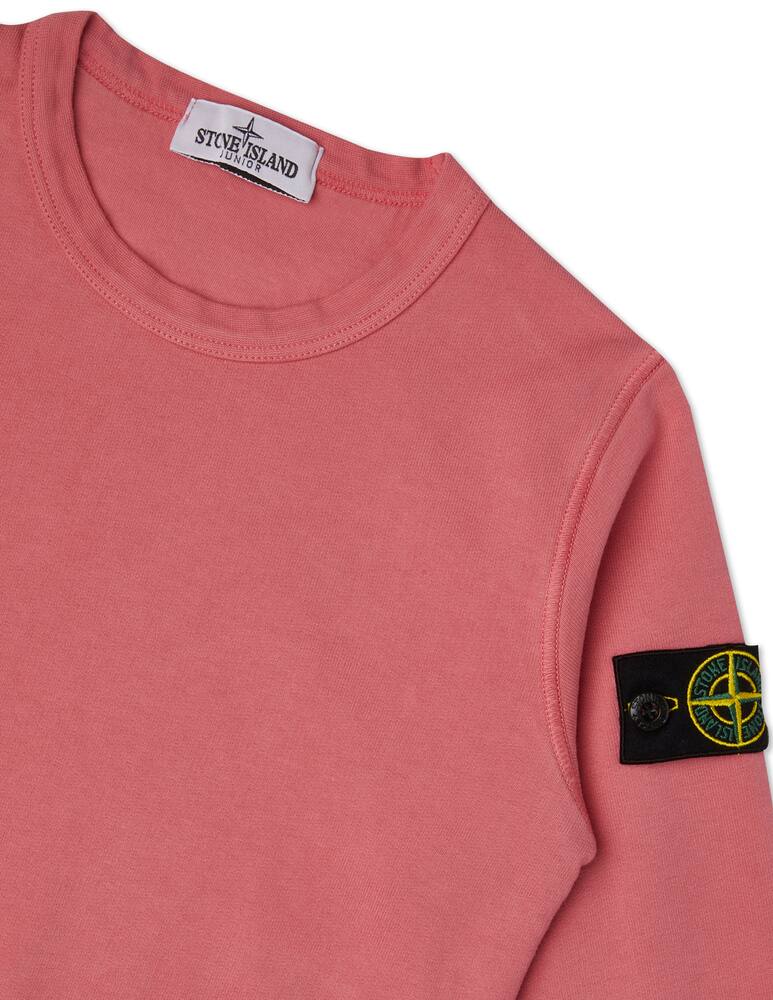 rinascente Stone Island Junior Felpa girocollo in cotone - Rosa