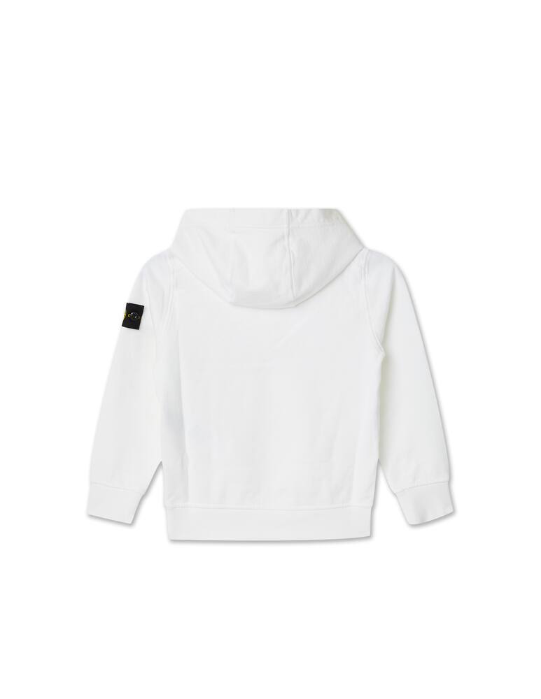 rinascente Stone Island Junior Cotton Hoodie - Bianco