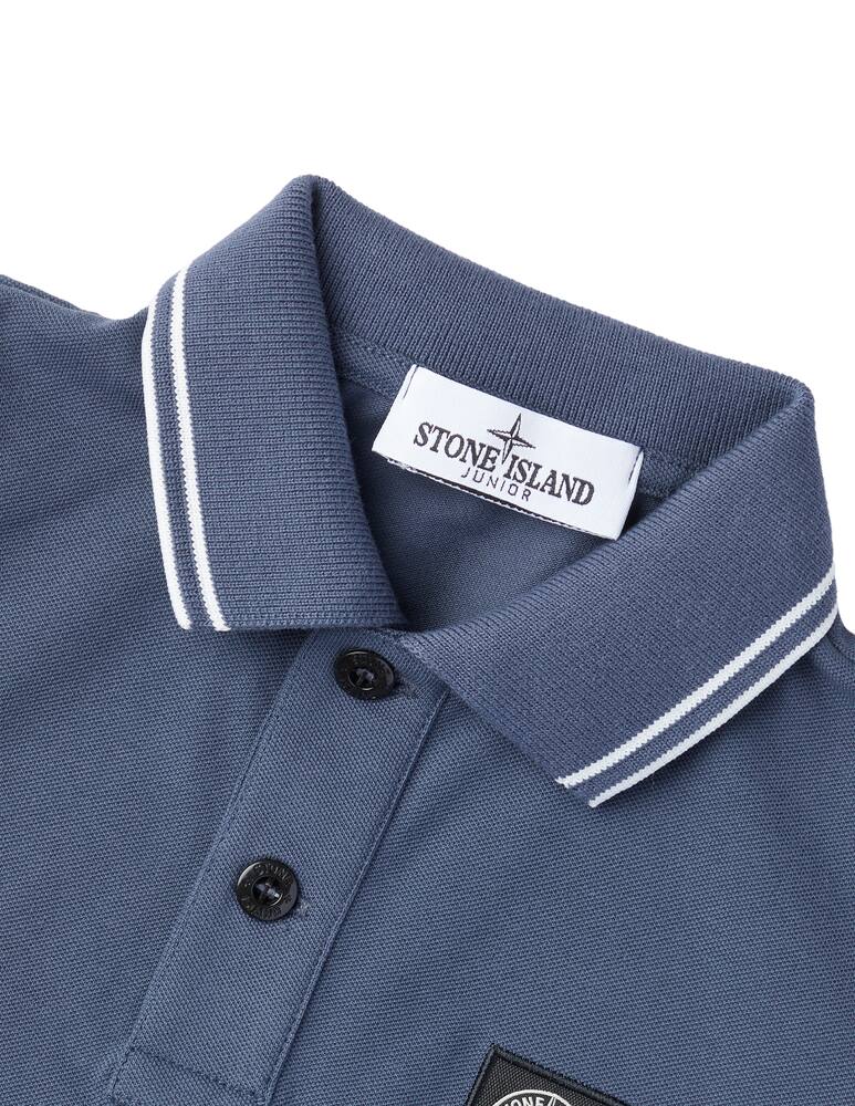 Stone Island Junior Short sleeve polo shirt - Blu - picture 2 Stone Island Junior Short sleeve polo shirt - Blu - picture 2