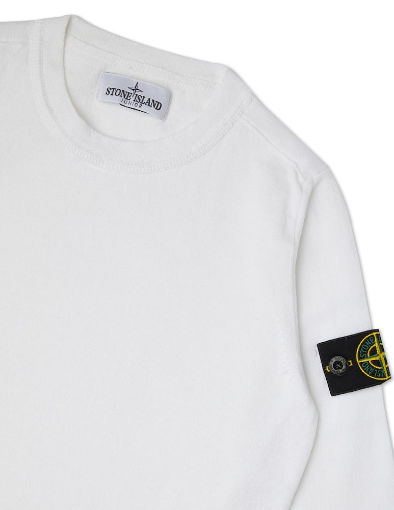 rinascente Stone Island Junior Maglione in cotone - Bianco