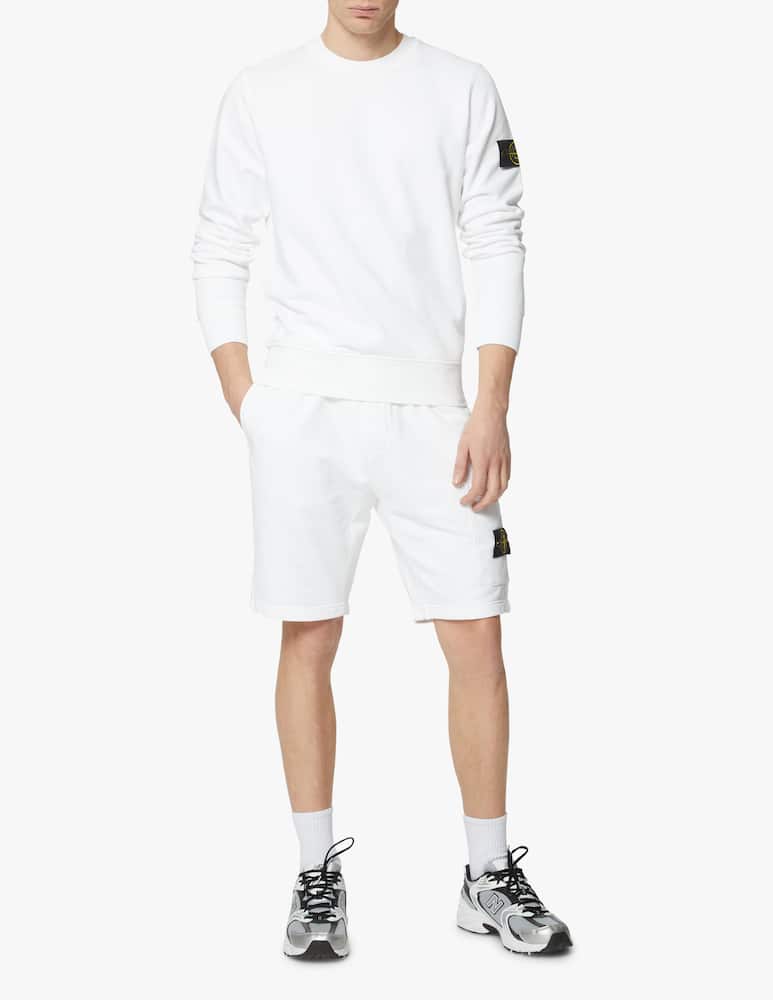 rinascente Stone Island Felpa girocollo basic - bianco
