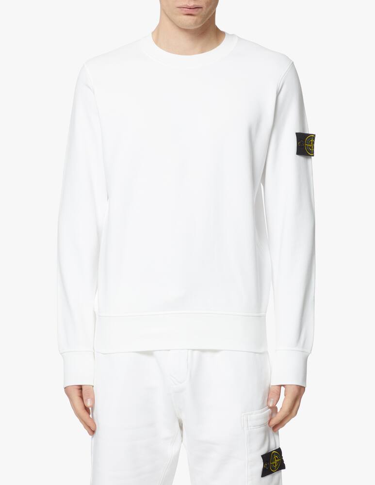 rinascente Stone Island Felpa girocollo basic - bianco