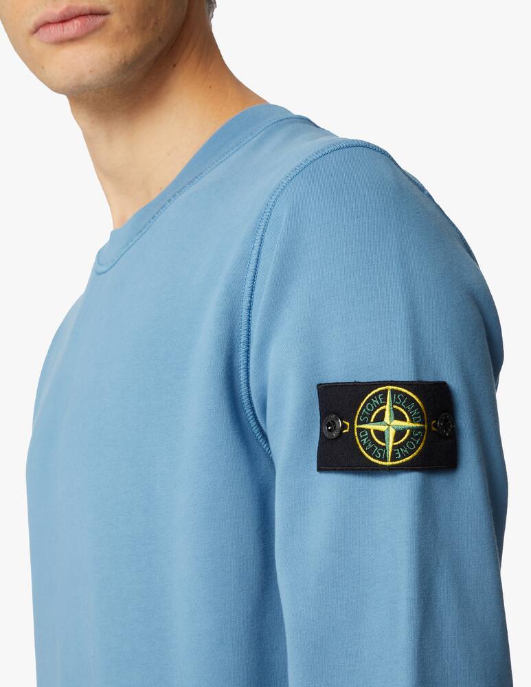 Stone Island Basic roundneck sweatshirt - light blue - picture 5 Stone Island Basic roundneck sweatshirt - light blue - picture 5