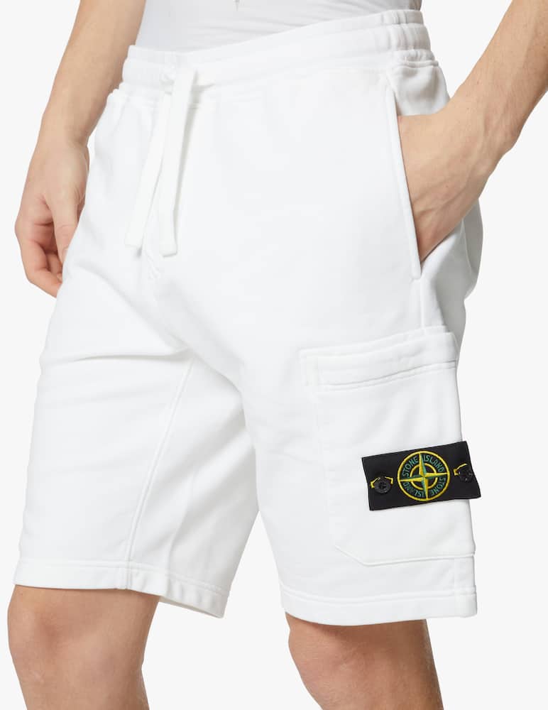 Stone Island Pantaloni corti felpa - bianco - immagine 4
