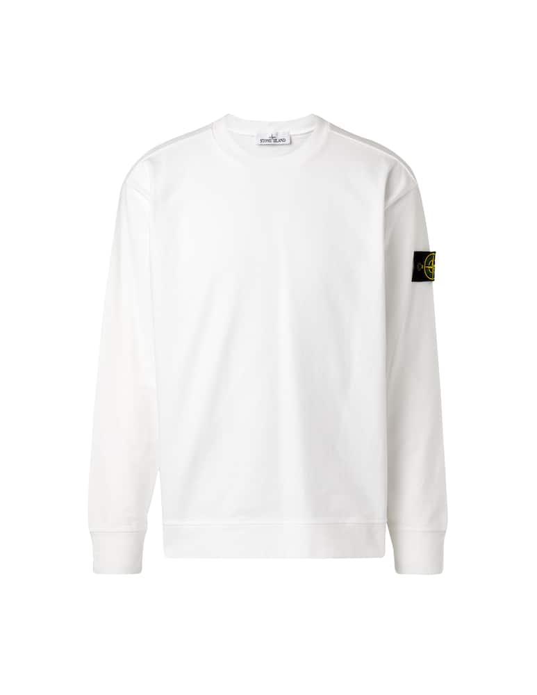 Stone Island Light jersey roundneck sweatshirt - white - picture 6 Stone Island Light jersey roundneck sweatshirt - white - picture 6