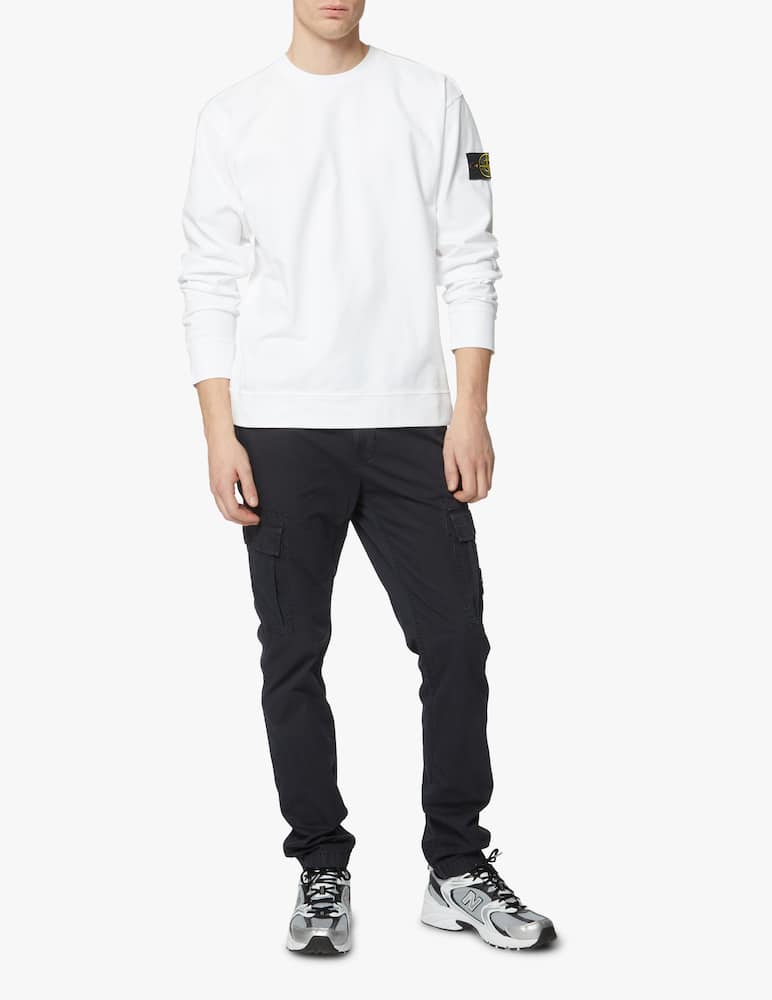 Stone Island Light jersey roundneck sweatshirt - white - picture 2 Stone Island Light jersey roundneck sweatshirt - white - picture 2