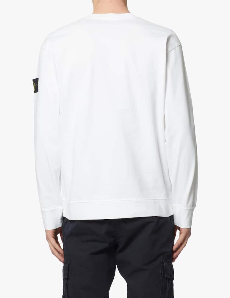 Stone Island Light jersey roundneck sweatshirt - white - picture 4 Stone Island Light jersey roundneck sweatshirt - white - picture 4