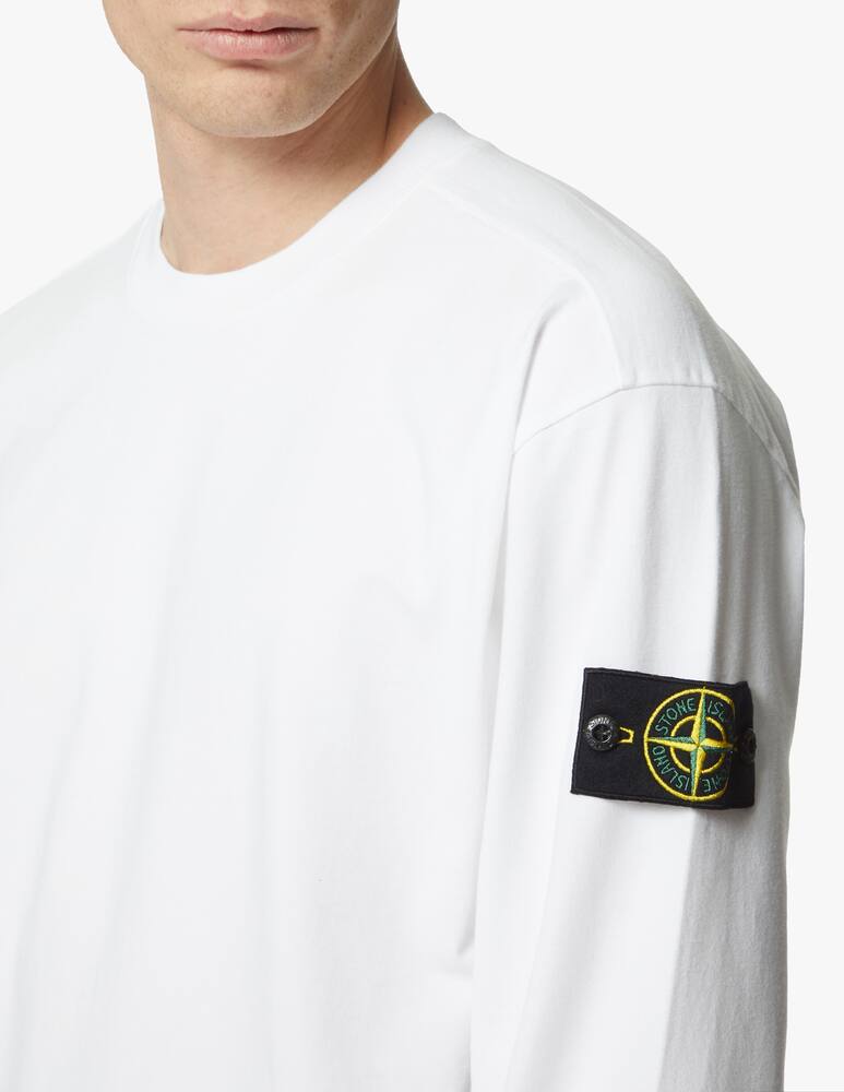 Stone Island Light jersey roundneck sweatshirt - white - picture 5 Stone Island Light jersey roundneck sweatshirt - white - picture 5
