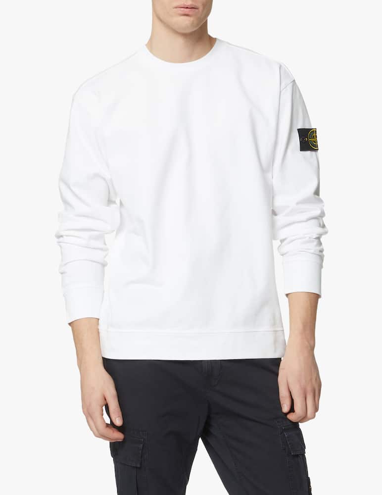 Stone Island Light jersey roundneck sweatshirt - white - picture 1 Stone Island Light jersey roundneck sweatshirt - white - picture 1
