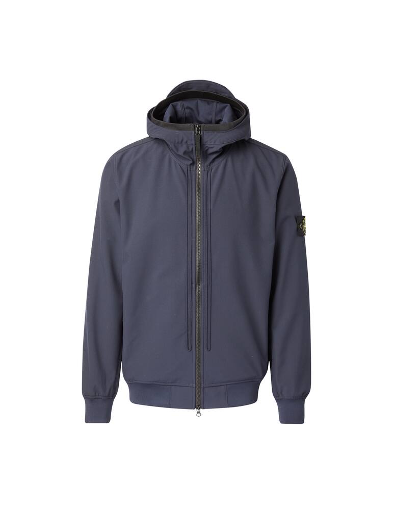 rinascente Stone Island Hooded softchell jacket - blue
