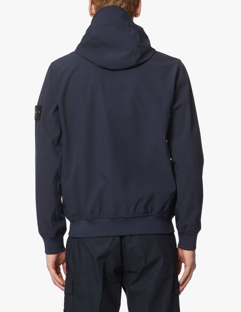 rinascente Stone Island Hooded softchell jacket - blue