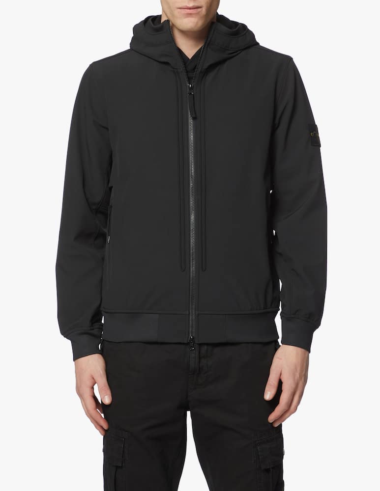 rinascente Stone Island Giacca softshell cappuccio fisso - nero