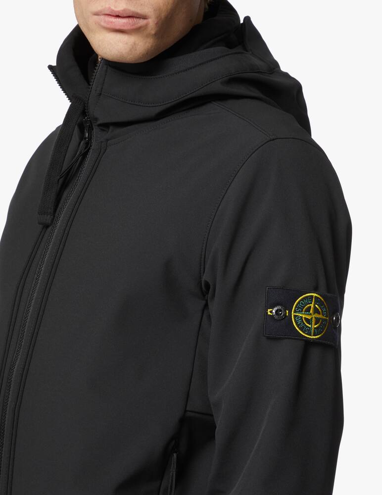 rinascente Stone Island Giacca softshell cappuccio fisso - nero