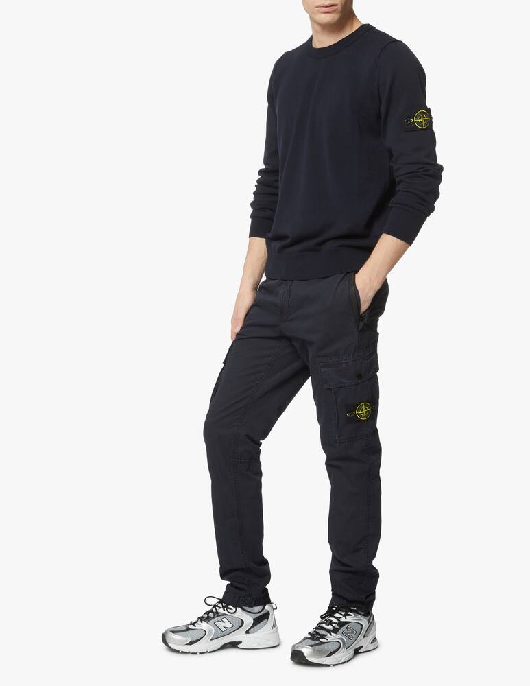 rinascente Stone Island Maglia girocollo in cotone morbido - blu