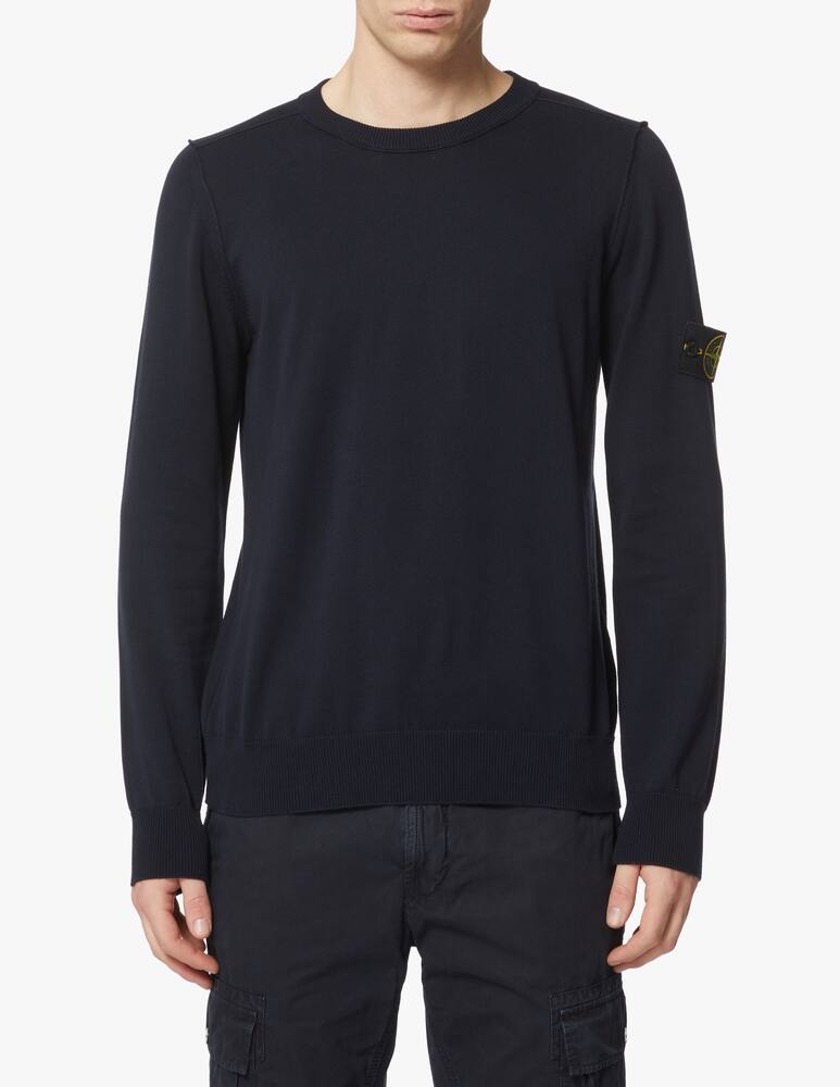 rinascente Stone Island Maglia girocollo in cotone morbido - blu