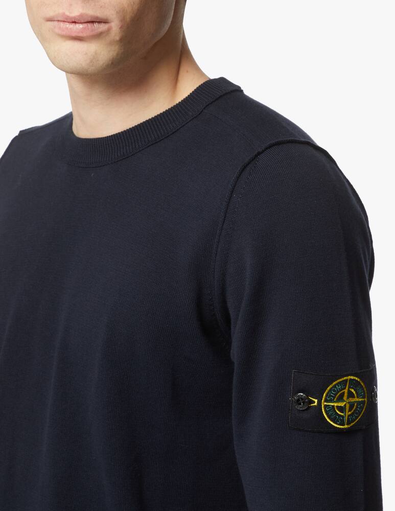 rinascente Stone Island Maglia girocollo in cotone morbido - blu