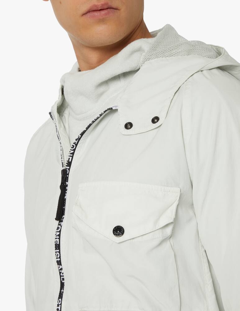 rinascente Stone Island Giacca con cappuccio con logo easy summer - grigio