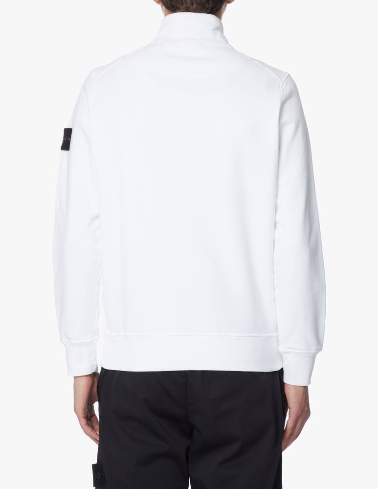 rinascente Stone Island Felpa mezza zip - bianco
