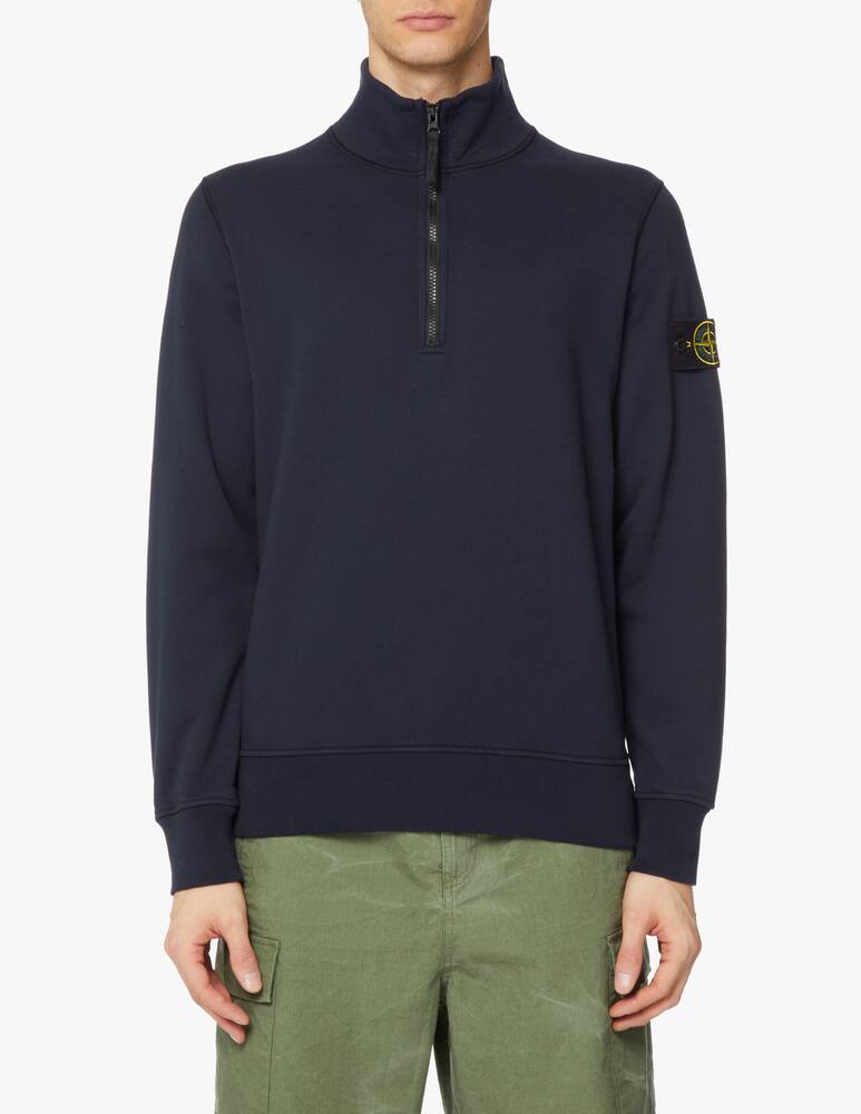 rinascente Stone Island Felpa mezza zip - blu